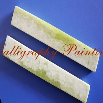 

A Pair Paperweight Jade Natural Xiuyan Chinaese Ink Brush Painting Calligraphy Tool
