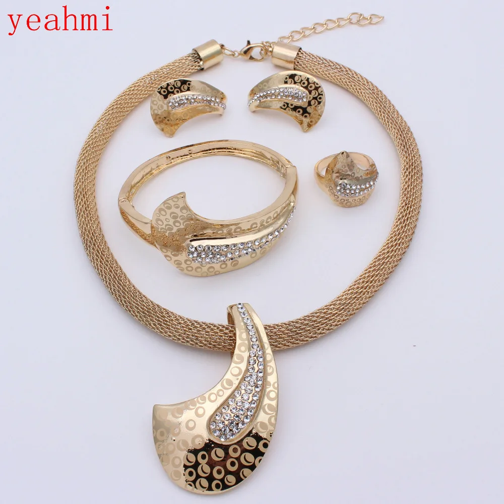 Fashion jewelry sets Dubai jewellery Retro Bridal Wedding Necklace Set