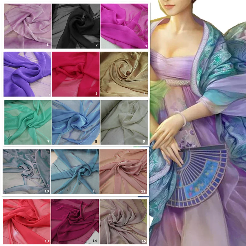 Two Color Cationic Fabric For Summer Ancient Dress Cosplay Cloth - Chiffon Fabrics - AliExpress