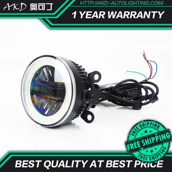 

AKD Car LED Fog Lamp for Suzuki Swift SX4 Atto Liana anygel eye aperture LED DRL light bar Energy saving Cob Low Beam high beam