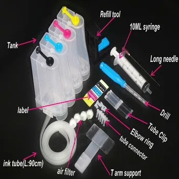 

INKARENA Compatible Universal DIY CISS kit ink tank accessories Replacement for HP 138 140 141 140xl 141xl 300 300xl 301 301xl