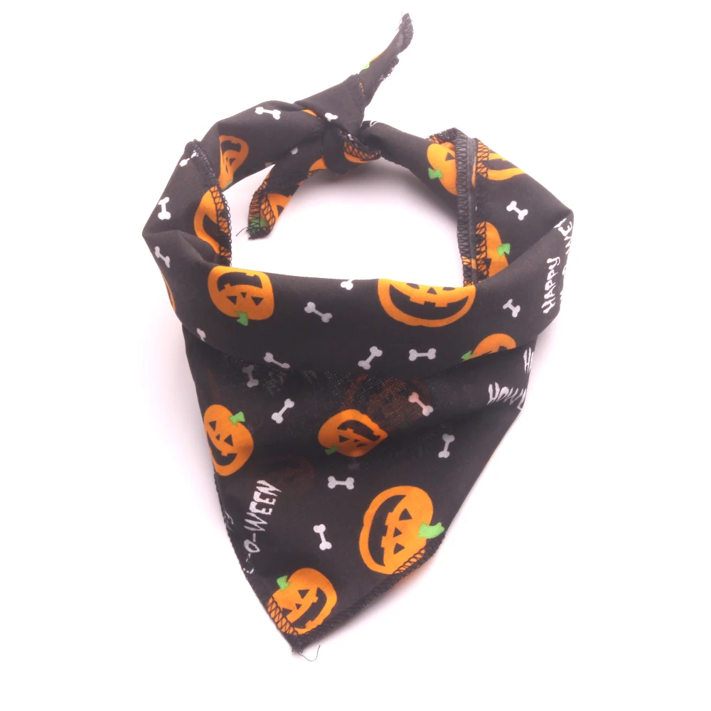 

Pet Dog Triangular Handanas Halloween Pumpkin Cat Bandana Christmas Puppy Dog Acessories Dress Up Collar Scarf Pet Holiday Gifts