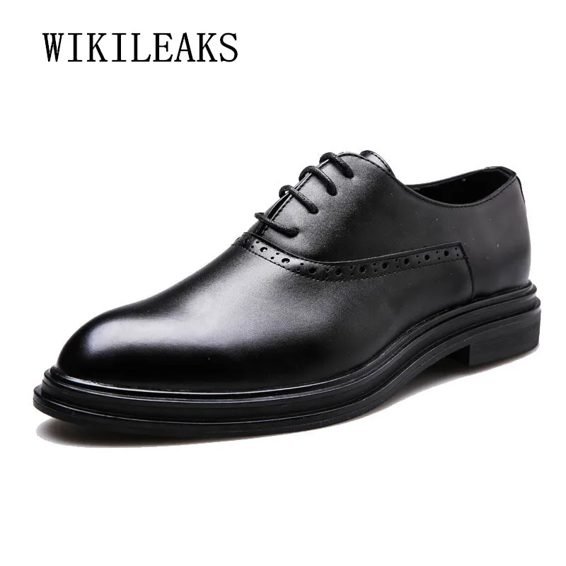 Para Casamento Negócios Alta Zapatos Genuíno Vestido Formal De Couro Hombre vermelho Oxfords amarelo Preto 2019 Qualidade Sapatos Homens W41XR1nPz