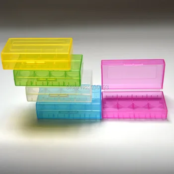 

New Arrival 5pcs 18650 Battery Storage Case Transparent Colorful Battery Plastic Box Container Holder Storage Box