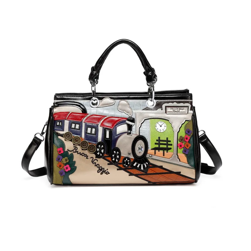 Женская сумка на плечо с рисунком из мультфильма, итальянская сумка Braccialini, ретро ручная работа, Bolsa Feminina, известный роскошный дизайн, Bolsos