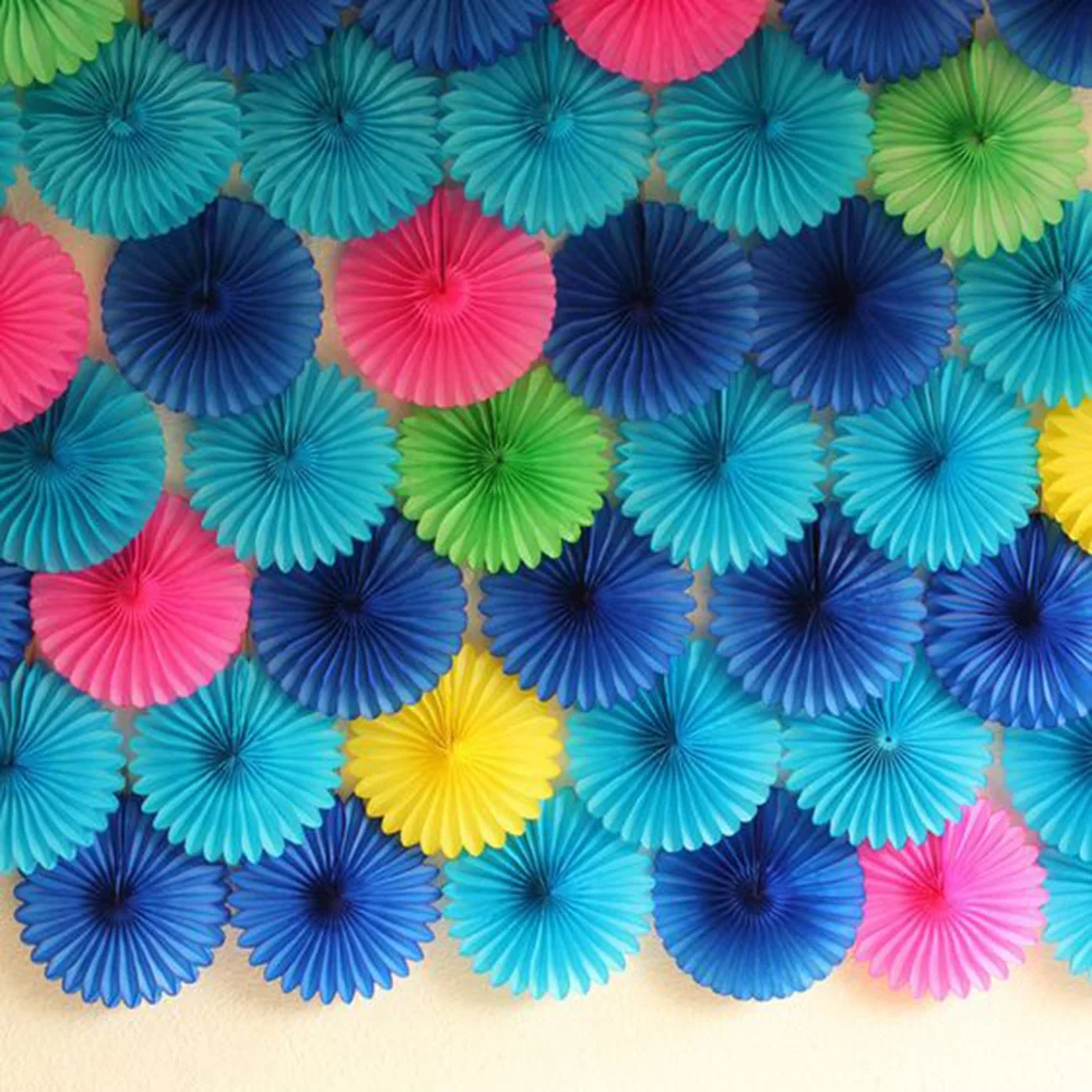 4pcs 10inch(25cm) Decorative Tissue Paper Fans Hon...