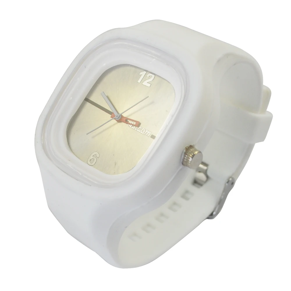 

Practical Fashion Watch Silicone Wristband White For Lady