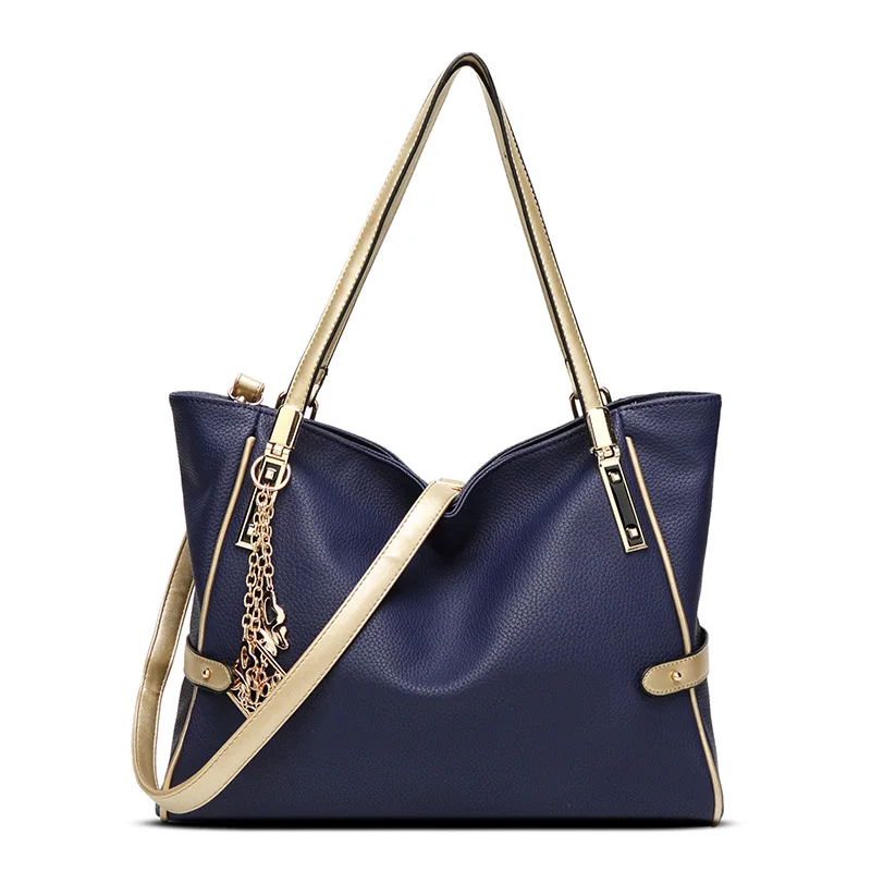 PU leather handbags women casual totes fashion black red bag high quality shoulder bag large capacity