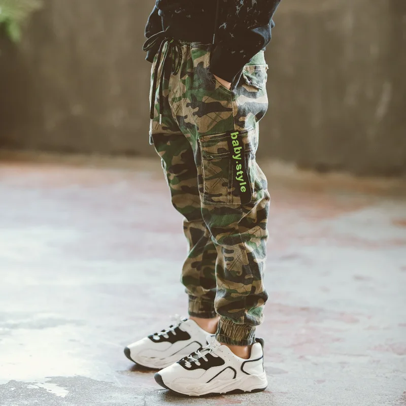 Boys Pants Sport Trousers Boys Camouflage Cotton 2019 Spring Autumn Kids Pants Baby Boys Casual Pants 10 12 Years Children Pants