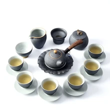 PINNY винтажный керамический чайный сервиз в японском стиле чайный набор кунг-фу пигментированный керамический чайник Набор чашек фарфоровая чашка