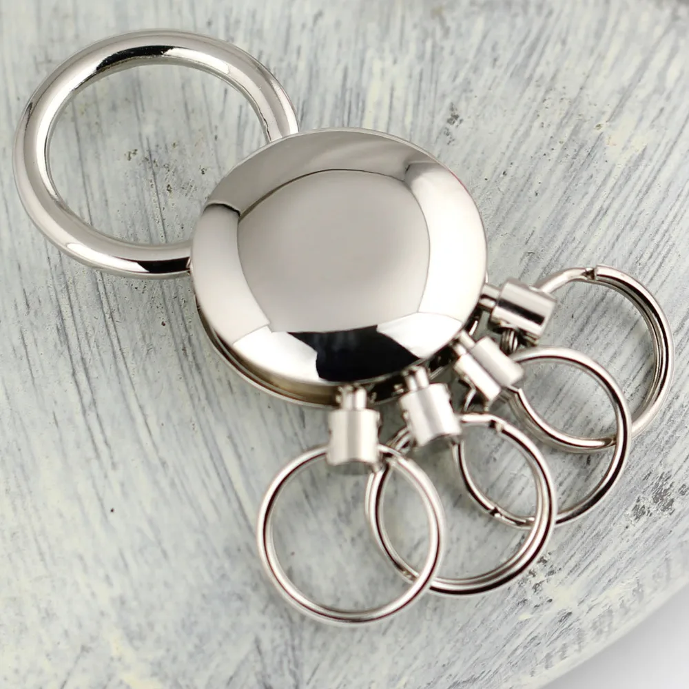 4 loops waist hanged keychain key ring detachable key chain key holder
