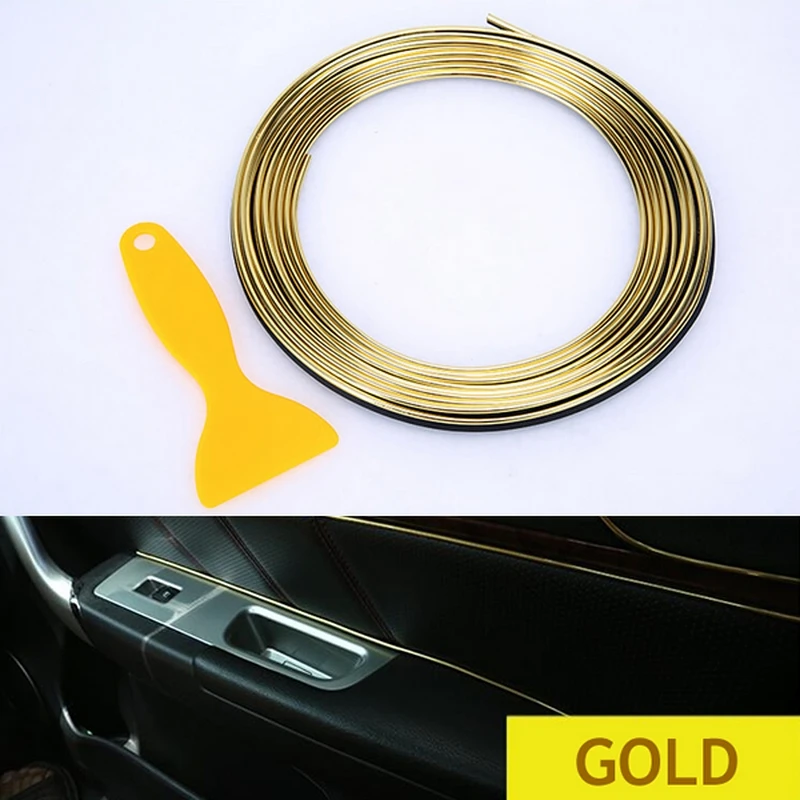 5M Car interior Decorative Sticker Interior Mouldings Trim Strip Insert Type Plating Decoration Strip DIY Stickers Car-Stylying (1)