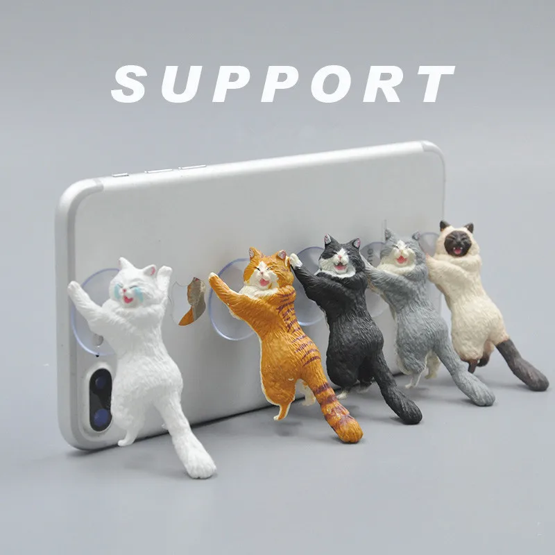 

Universal Cute 3D Cartoon Cat Phone Holder For iPhone XS MAX XR X 8 7 6 6S Plus Lazy Phone Mount Stand For Samsung Huawei Xiaomi