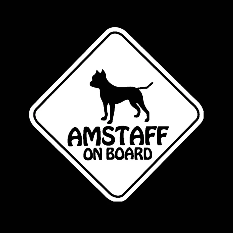 15CM15CM Car Sticker 3D AMSTAFF ON BOARD PET DOG Car Decal Motorcycle Reflective Vinyl Car Styling Sticker BlackSiverLaser (3)