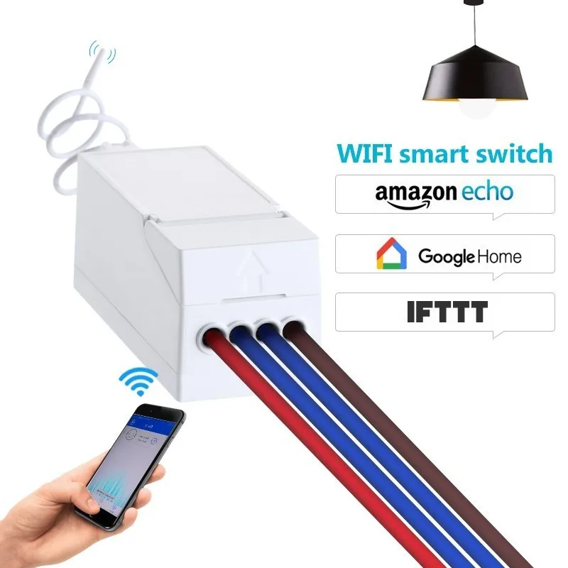 

2pcs Smart Switch Wireless Wifi Switch 220v APP Remote Control Receiver Smart Home Timer Universal Wifi Light Switch