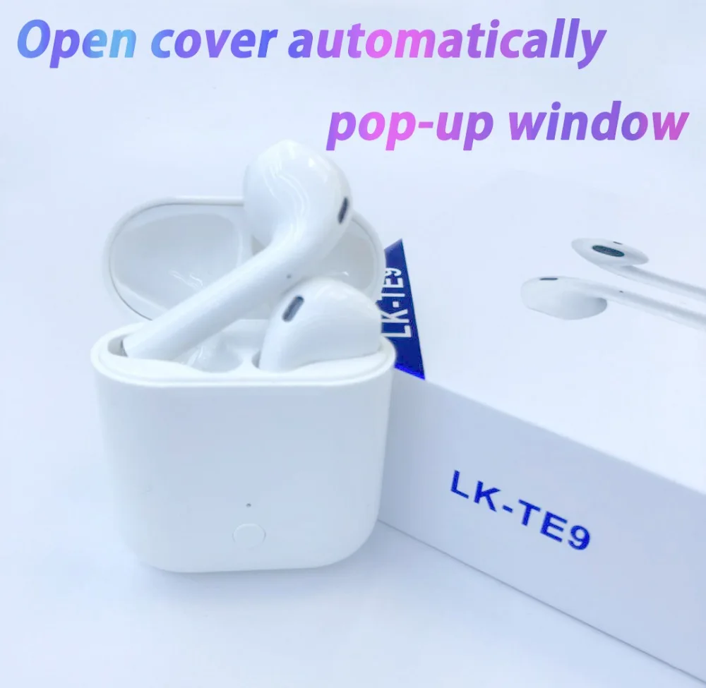 New LK-TE9 TWS Bluetooth 5.0 Earbuds pop-up window TWS Wireless Earphones Support Touch Control Wireless Charging Binaural Calling 2