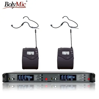 

Bolymic Dual microphone wireless system Professional UHF Wireless Microphone headset
