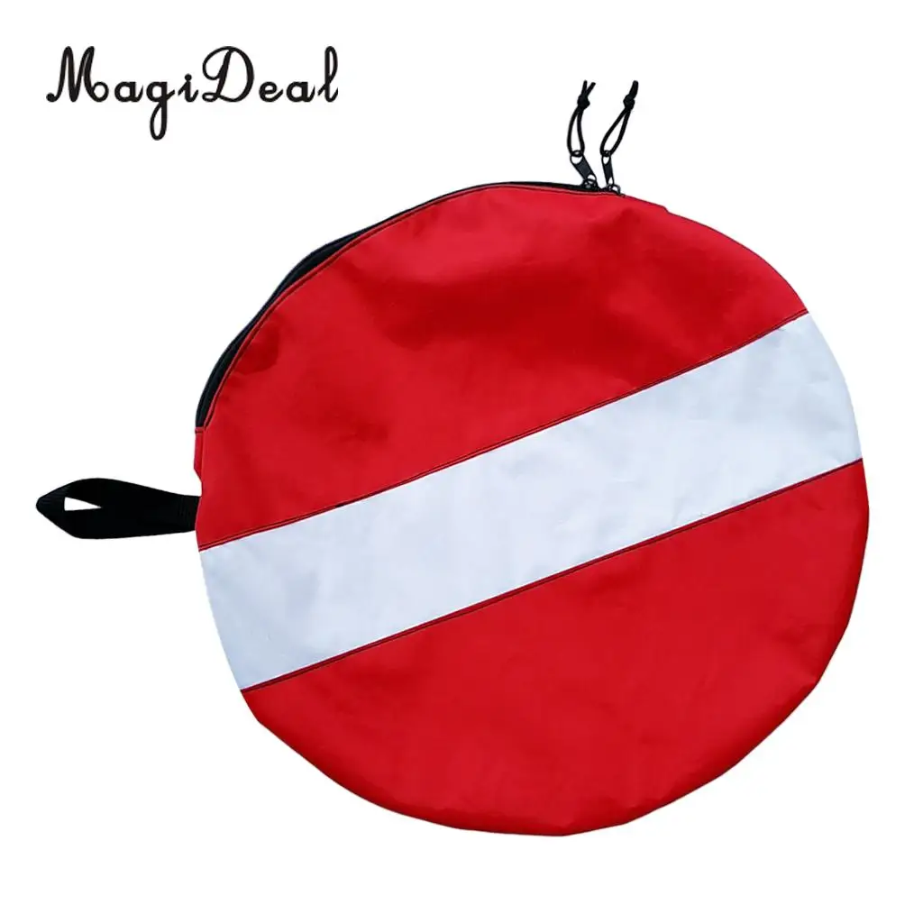 MagiDeal Dive Hose Pack Round Zipper Dive Flag Scuba Diving Snorkeling Hose Mouthpiece Regulator Gear Bag Freediving  