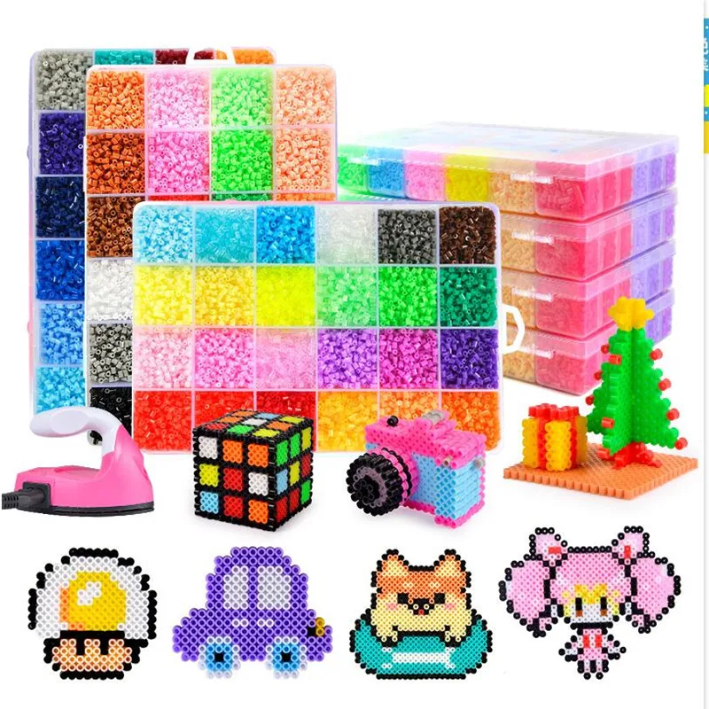 

48 Colors 24000Pcs 5mm Hama Beads 48 Bags 500PCS/Bag Perler Beads 3D Puzzle Educational Toy for Children Fuse Bead Jigsaw Puzzle