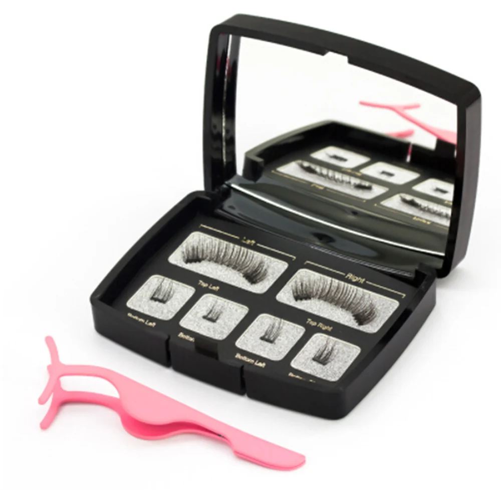 

Magnetic Eyeashes Handmade Natural False Eyelash with custom packaging Makeup Tool Box Acrylic Magnet Lashes