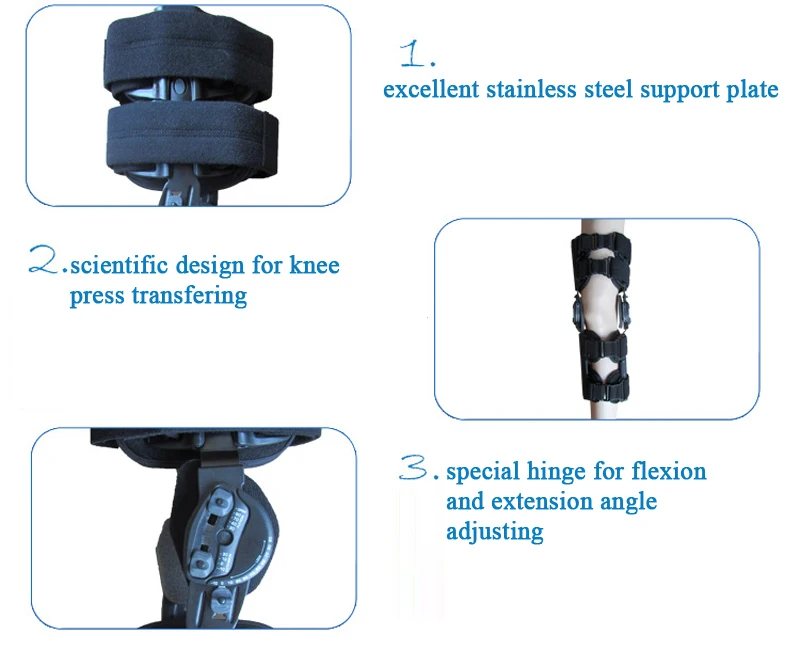 Регулируемая длина сгибания ортопедический коленный сустав фиксатор колена зажимной кронштейн концевой фиксатор ОА разгрузчик ОА коленный бандаж