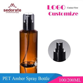 

Sedorate 50 pcs/Lot Plastic PET Spray Bottle For Cosmetic Lotion Containers 100ML 200ML Mis Automizer Bottle Full Cover XM102