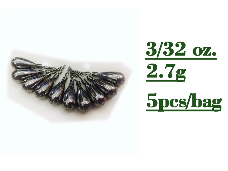 2.7g 5pcs Горячая Распродажа вольфрама вес вольфрама слеза падение дробь вольфрама Рыбалка Вес простой цвет - Цвет: 2.7g 5pcs