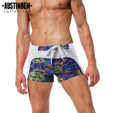 Хит, мужские плавки с цветочным принтом, из кусков, для плавания, мужские шорты, купальные плавки для мужчин, купальный костюм, Мужская пляжная одежда