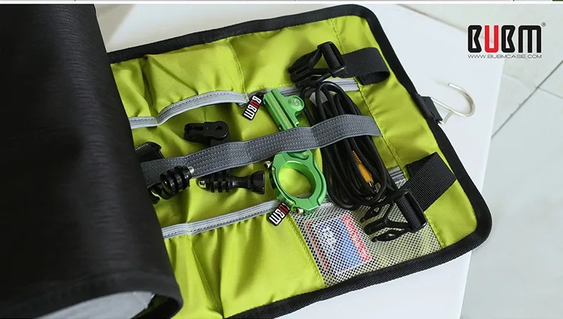 BUBM сумка для gopro hero 3 4 5 водонепроницаемый Дорожный чехол для камеры сумка-Органайзер для хранения в рулоне Стильная защитная сумка для go pro