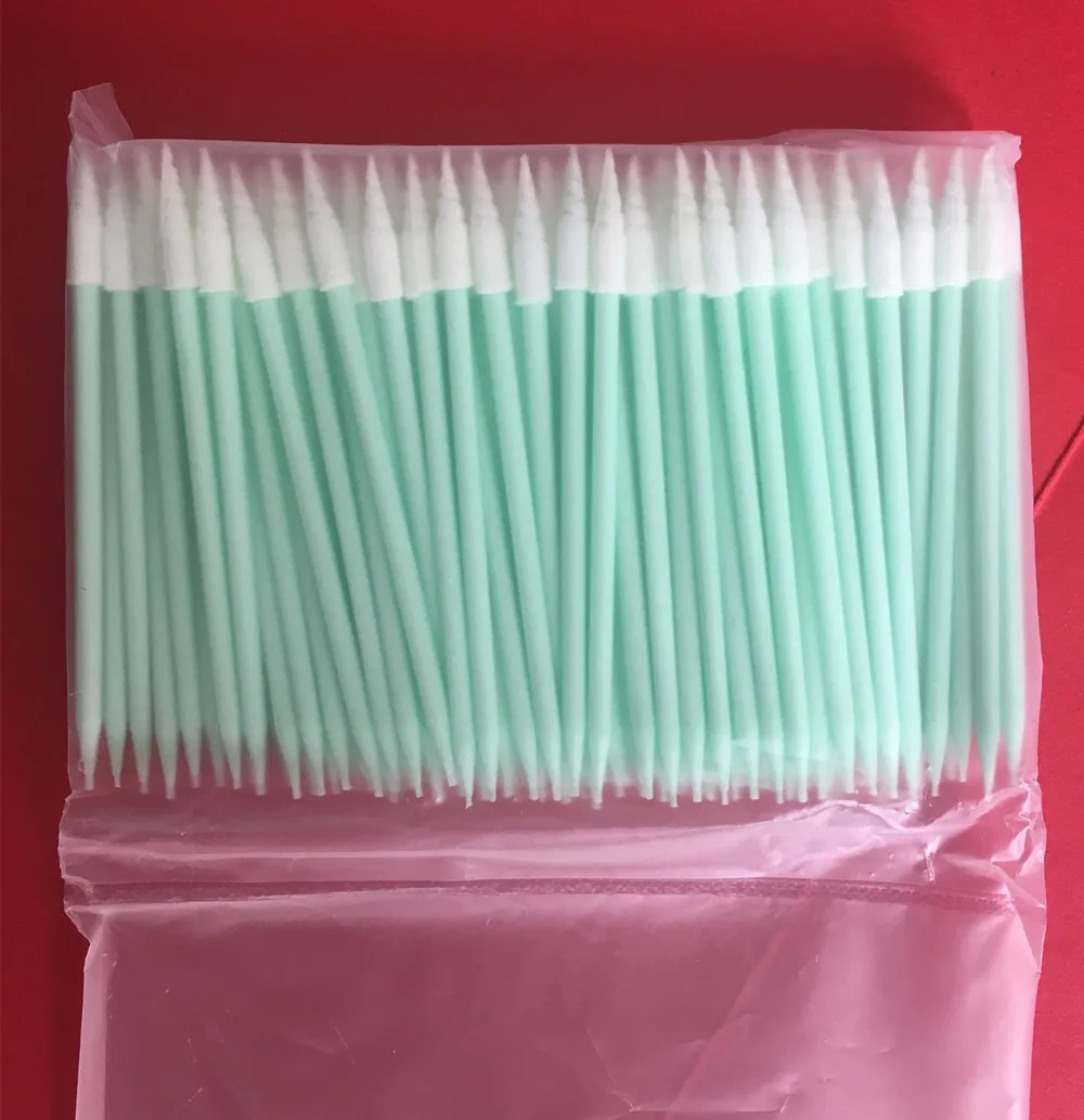 100Pcs/Pack Spiral Pointed Tipped Foam Cleaning Swab Lint Free Sponge Sticks