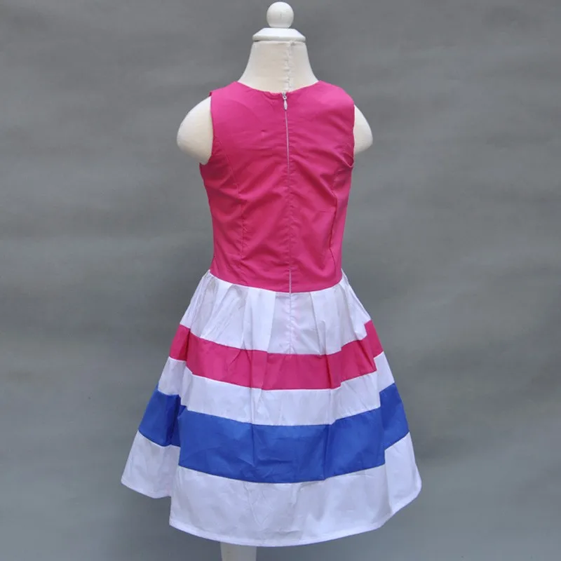 baby girls dress Fashion dress Splice Dimensional flowers Beautiful princess girl party dress vetement enfant fille robe vestido (11)