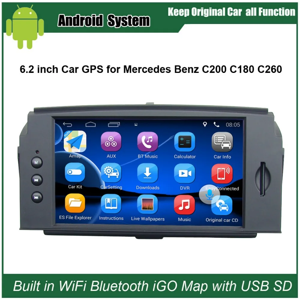 6.2 inch Capacitance Touch Screen Car Media Player for Mercedes Benz