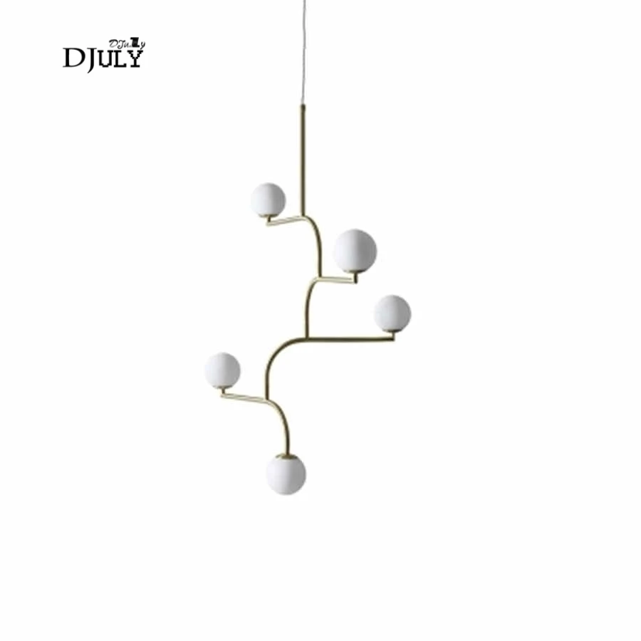 Chandeliers Lights & Lighting Italian Design Swing Arm Glass Ball Chandelier Lighting For Kitchen Bar Modern Hanging Lamp Living Room Decoration Light Fixture