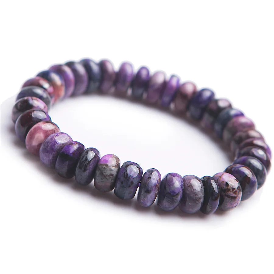 

2018New Natural Sugilite Gems Stone Abacus Bead Shaped Fashion Women Stone Beads Bracelet Popular Crystal Bracelet Drop Shipping