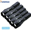 2022 HOT 5 PCS/LOTS High Power XML-T6 5 Modes Super Bright LED Flashlight Waterproof Zoomable Rechargeable Torch lights z15 ► Photo 1/6