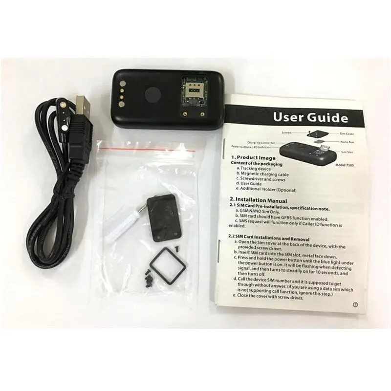 Портативный Персональный GPS GSM GPRS трекер T580 мини + LBS локатор с панической кнопкой