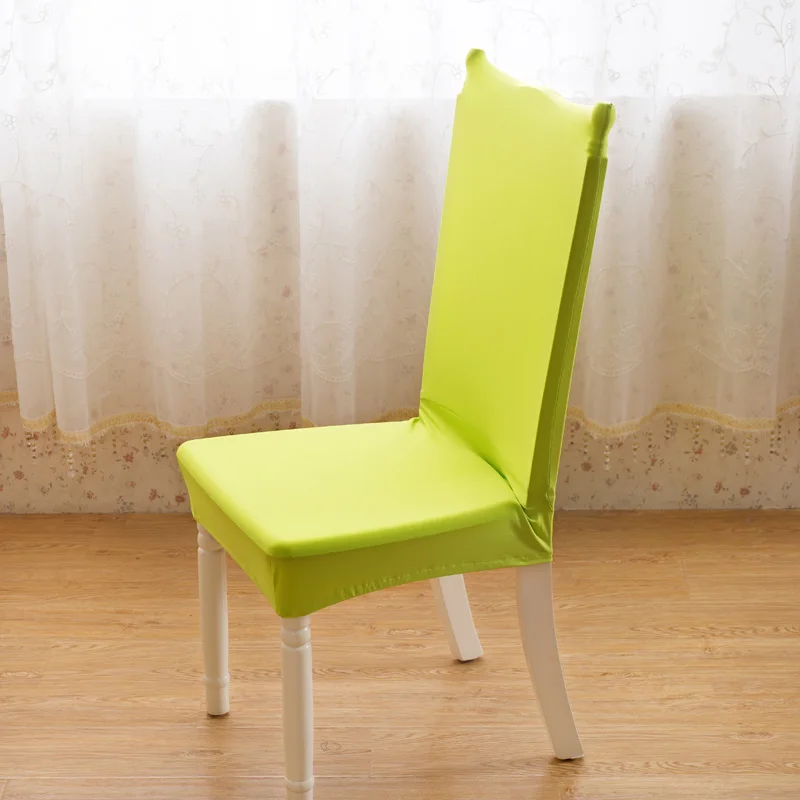 Однотонные эластичные чехлы на стулья из спандекса для ресторанов, свадеб, банкетов, отелей - Color: colour11