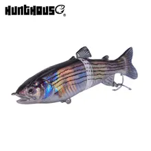 Жесткий Hunthouse приманки 1шт 2 Шарнирной секции swimbait Рыбалка приманки Жесткий приманки с vmc Крючки воблера искусственные приманки