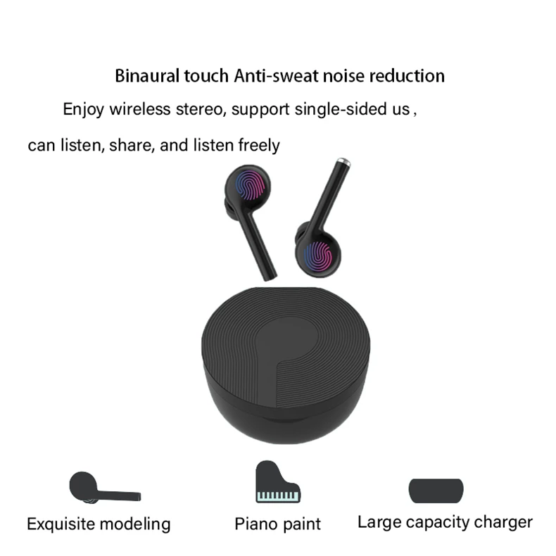 Bluetooth наушники TW40 TWS стерео беспроводные наушники бас объемный двойной микрофон Smart touch 2019new auriculares bluetooth