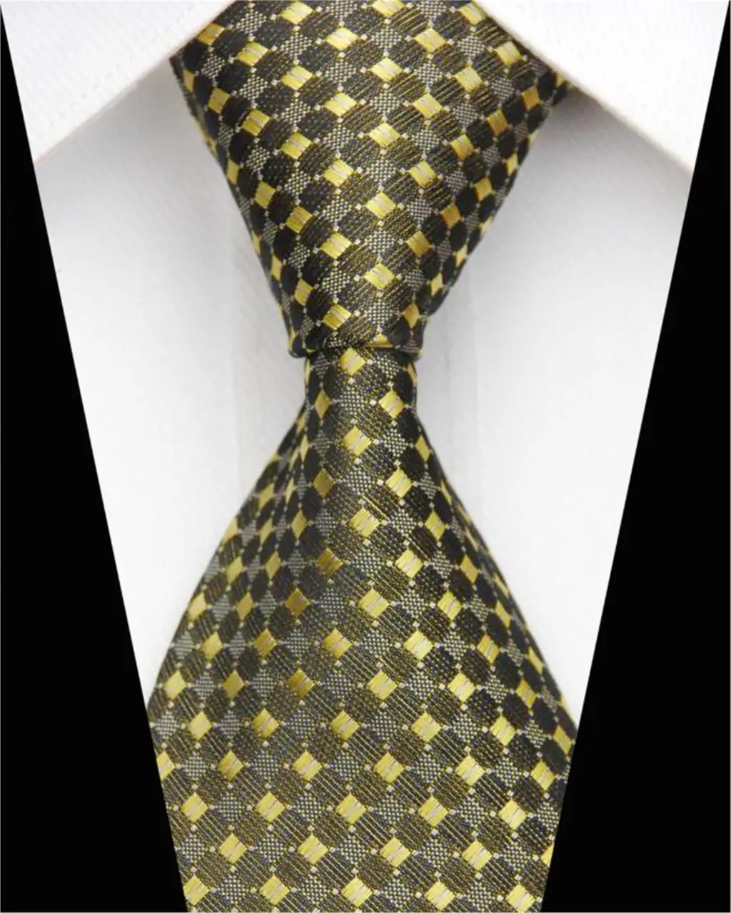 Men Geometric Pattern Necktie Men's Accessories 100 Silk JACQUARD