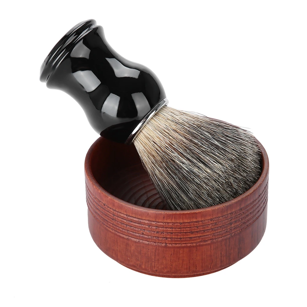 Новая борода инструмент для бритья борода щетка + деревянный бритья Мыльная Пена чаша чашка кружка