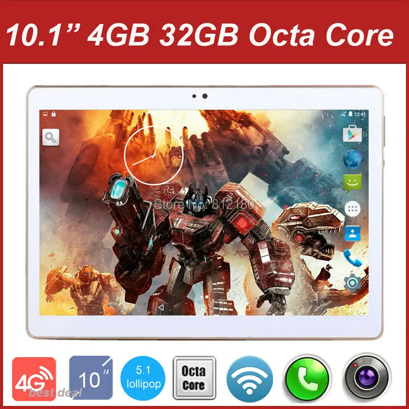  2016 Newest 10 inch 3G 4G Lte Tablet PC Octa Core 4GB RAM 32GB ROM Dual SIM Cards Android 5.1 GPS Tablet PC 10 10.1 +Gifts 
