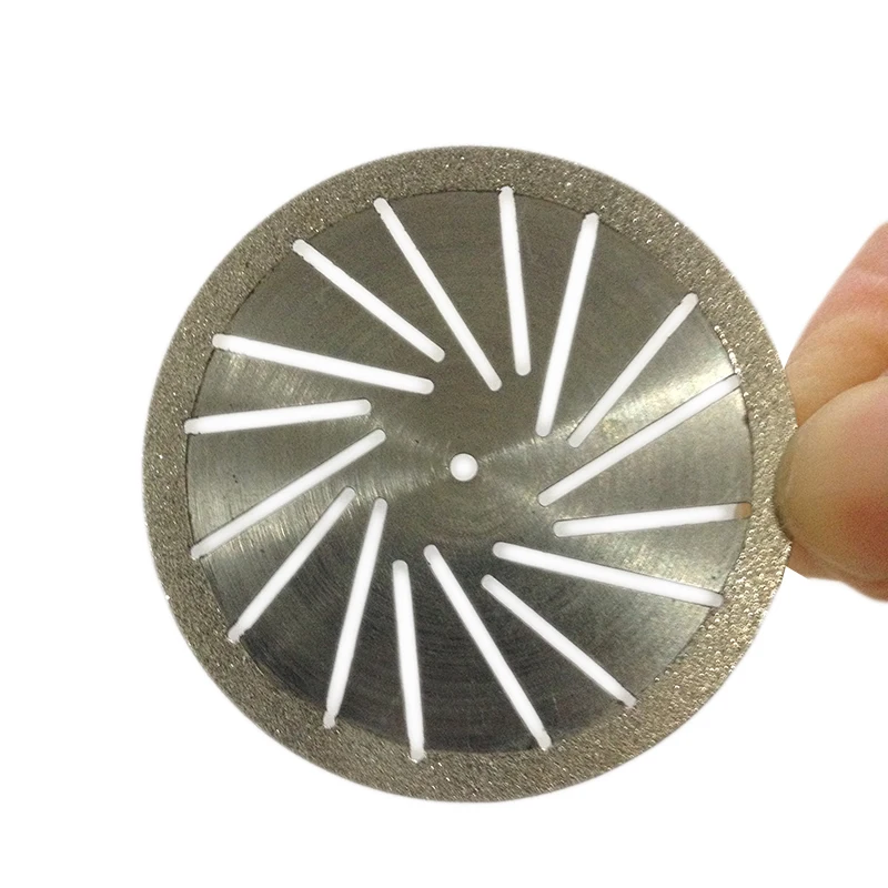 

2pcs dental lab diamond Ultra-thin double-sided emery cutting disc for cutting porcelain crown and plaster model disc wheel