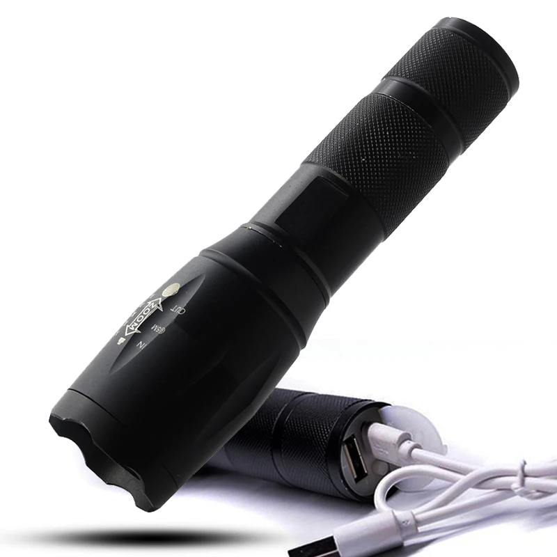 

Z20 Rechargeable flashlight XML L2 T6 Tactical Torch Built-in battery USB Charger Powerful Light Lamp camping Lighting