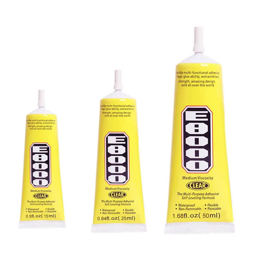 

3pcsE8000 multi-purpose odor-free waterproof instant adhesive repair industrial grade transparent glue #4M28