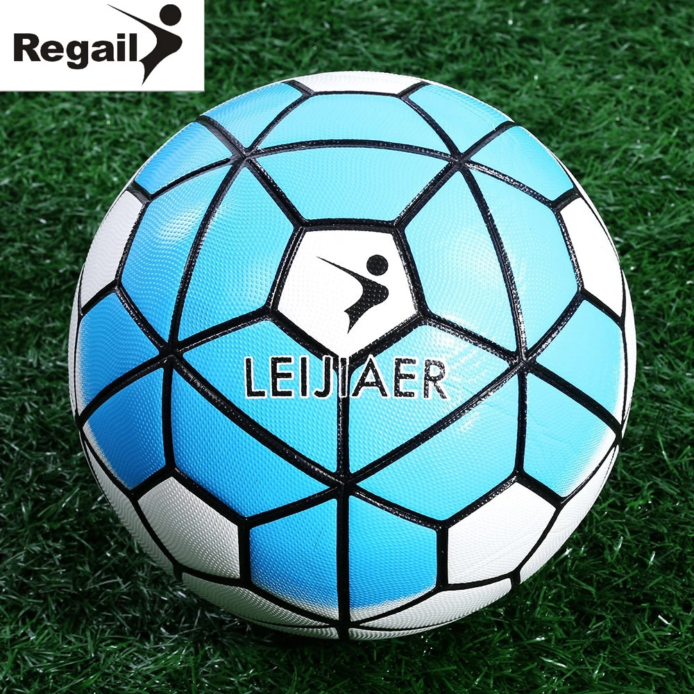 Image REGAIL Size 5 Anti slip PU Graded Soccer Ball Football Slip resistant Football High Quality 3 Colors 2016 NEW Arrival