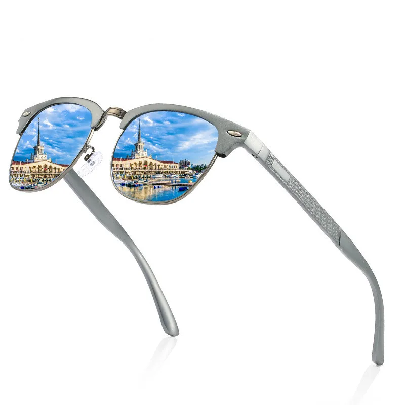 Мужские поляризованные солнцезащитные очки из алюминия и магния солнцезащитные очки для вождения прямоугольные Оттенки для мужчин Oculos