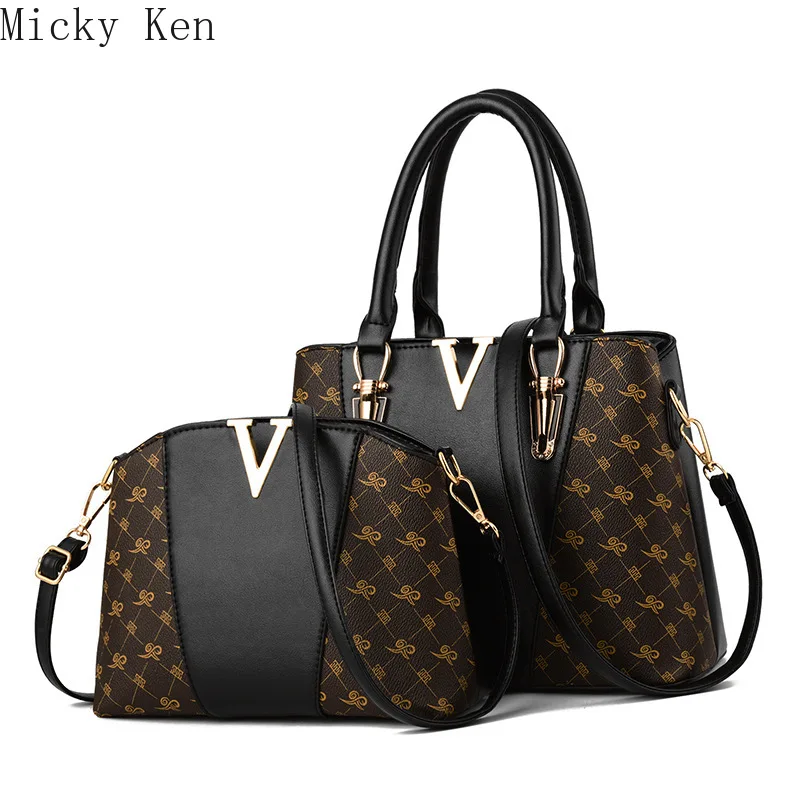 

Women Bags Set 2 Pcs Leather Handbag Women Tote Bag Ladies Shoulder Bag for Women 2019 Messenger Bag Sac a Main