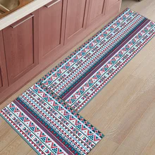 2 шт. кухонные подстилки и коврики, современный ацтекский традиционный узор, этнический домашний декор, нескользящий входной коврик