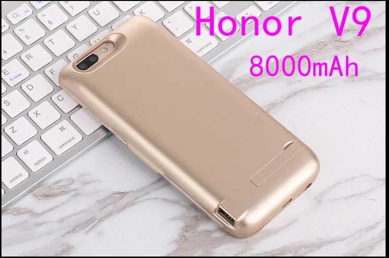 Чехол для зарядного устройства для huawei Honor 9 V10 V9, чехол для внешней зарядки, запасной внешний аккумулятор, зарядное устройство, подставка для задней крышки - Цвет: Honor V9-Gold
